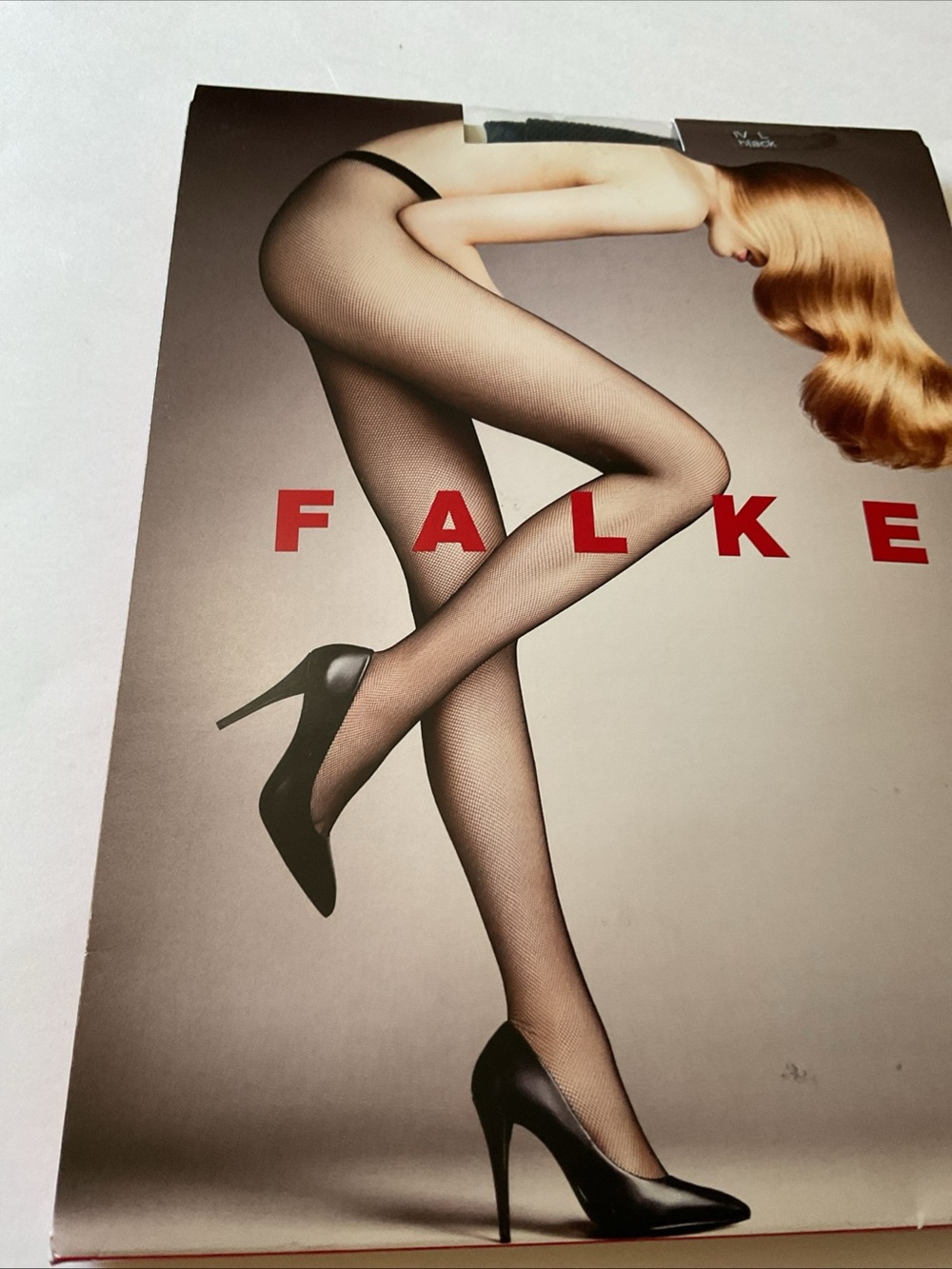 FALKE NET TIGHTS FISHNETS BLACK FISHNETS LARGE NWT